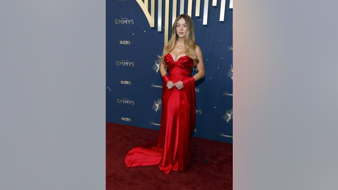 LOS ANGELES, CALIFORNIA - SEPTEMBER 14: Sydney Sweeney attends the 77th Primetime Emmy Awards at Peacock Theater on September 14, 2025 in Los Angeles, California. (Photo by Kevin Mazur/Getty Images)