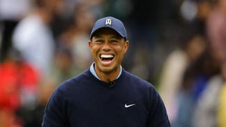 Tiger Woods laughing