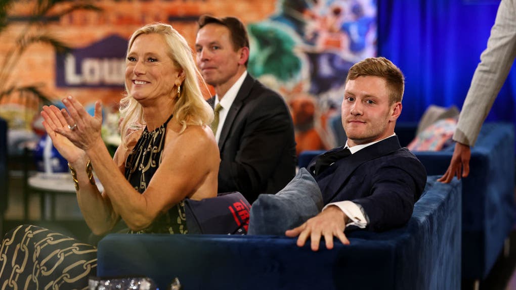 Will Levis sits in the green room during the NFL Draft