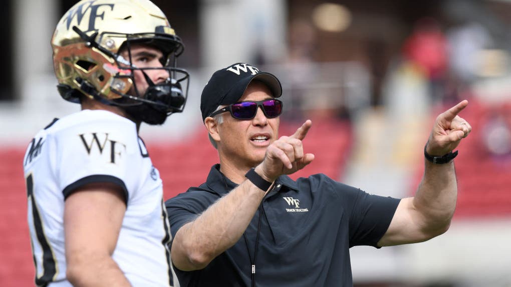 Wake Forest QB Sam Hartman, Head Coach Dave Clawson