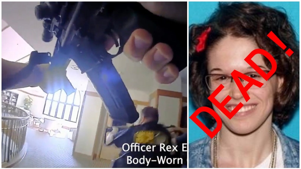 Police shot and killed Audrey Hale after she murdered six innocent people. Why has her manifesto not been released? (Credit: Screenshot/Twitter Video https://twitter.com/dhookstead/status/1640721182453297152 and Nashville police)