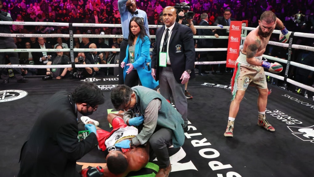 Caleb Plant Digs Grave