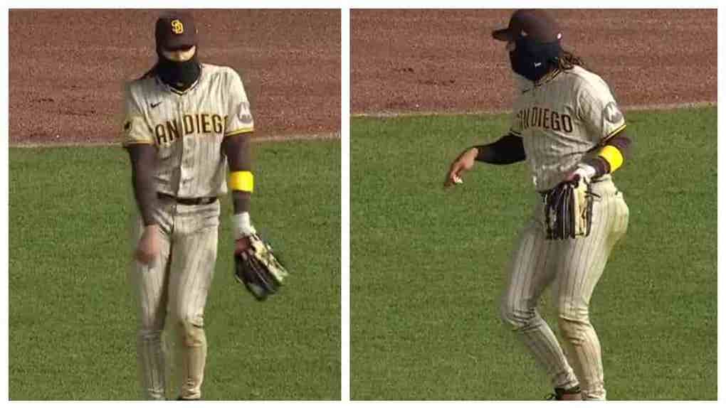 FERNANDO TATIS JR DANCES IN THE OUTFIELD