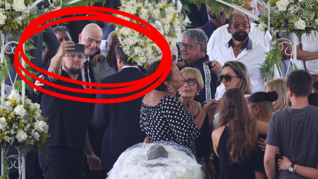 FIFA President Claps Back At Critics After Taking Selfies At Pelu00e9's Casket