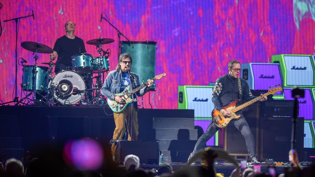 Weezer performing live