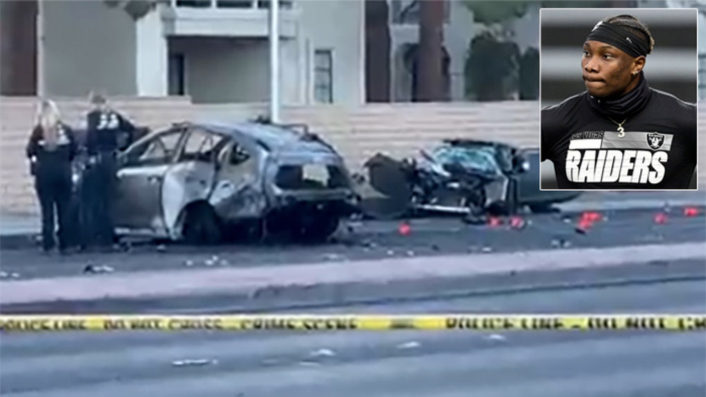 Henry Ruggs III crash scene photos