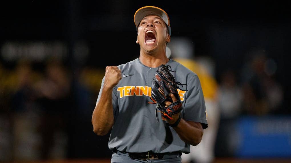 Tennessee Pitcher Chase Burns Finished The Inning With A 102 MPH Heater. Courtesy of Tennessee Athletics