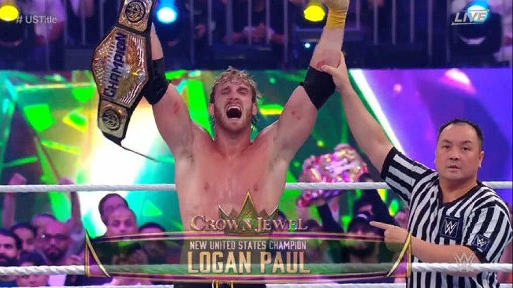 Logan Paul won the WWE US Title during the Crown Jewel Event on Saturday