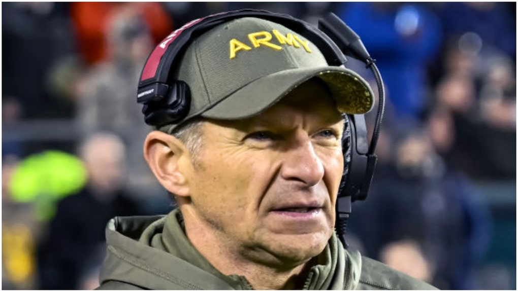 Army football coach Jeff Monken has agreed to an extension with the Black Knights through the 2027 season. How much will he earn? (Credit: Getty Images)
