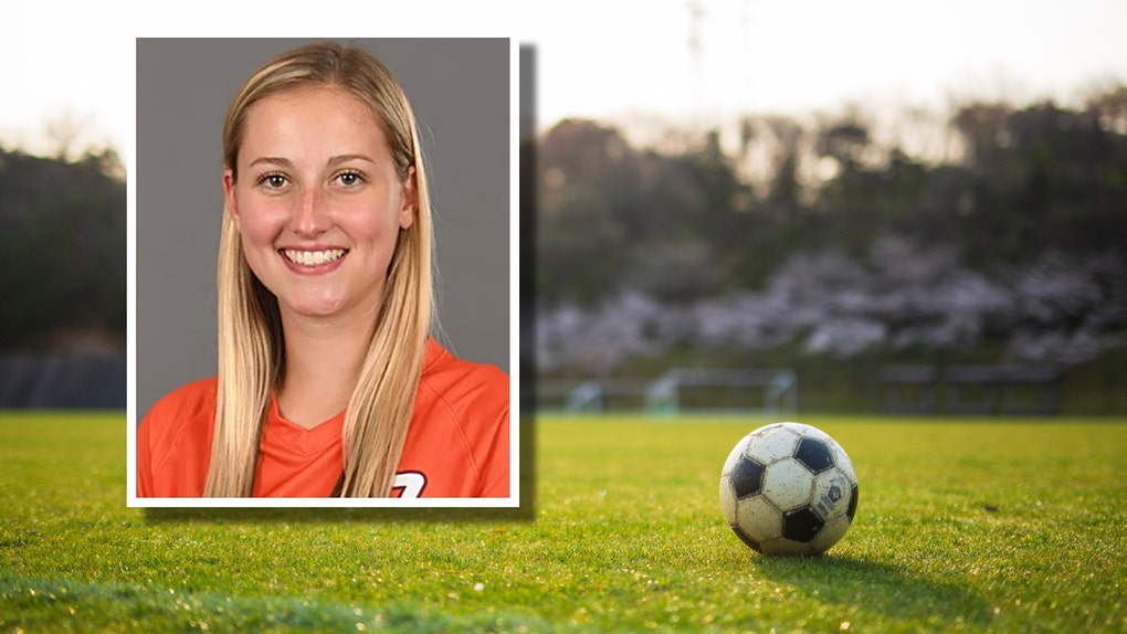 Soccer player kneel Virginia Tech
