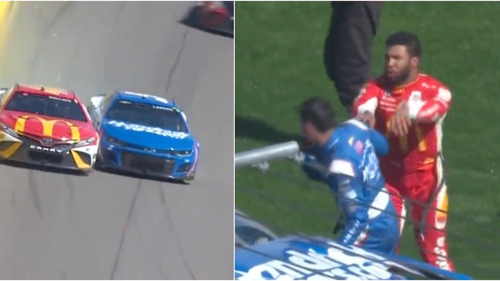 Bubba Wallace Shoves Kyle Larson