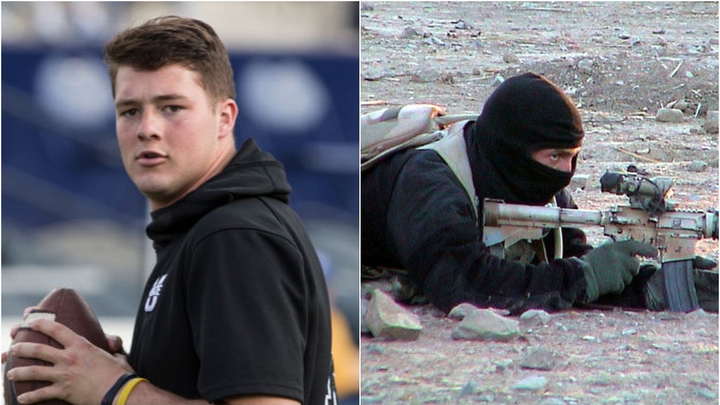 Utah State QB Levi Williams is stepping away from football to pursue becoming a Navy SEAL. Why is he leaving the Aggies? (Credit: Getty Images)