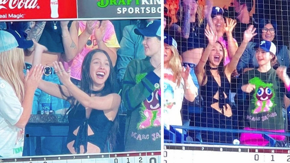 Olivia Rodrigo Phillies baseball game video