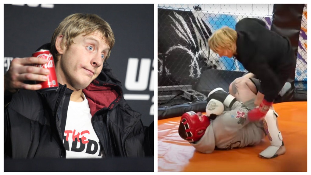 UFC fighter Paddy the Baddy spars random internet troll. (Credit: YouTube video screenshot/https://www.youtube.com/watch?v=fa13p1fxh-w and Getty Images)