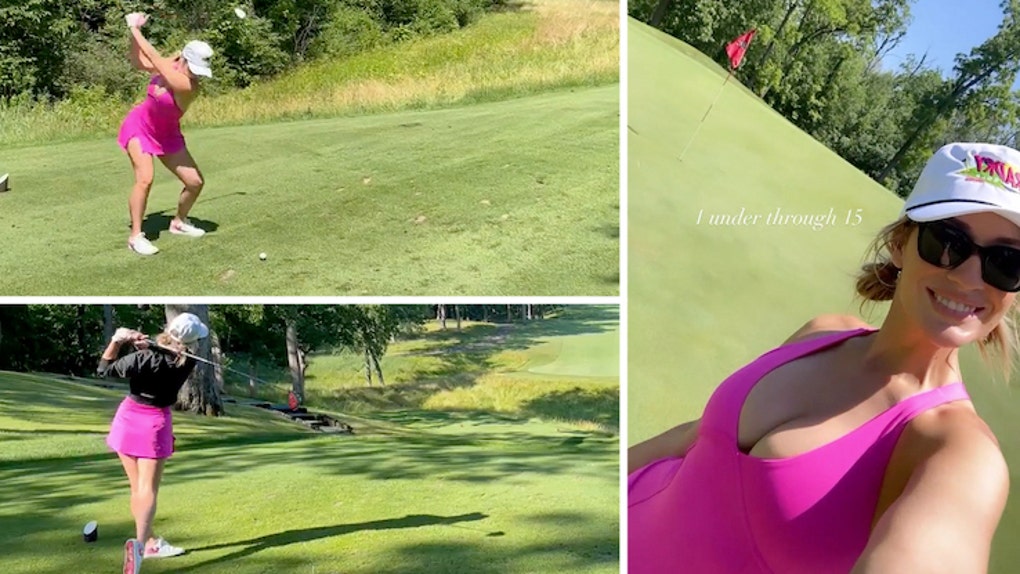 Paige Spiranac golfing Chicago 2 2 2