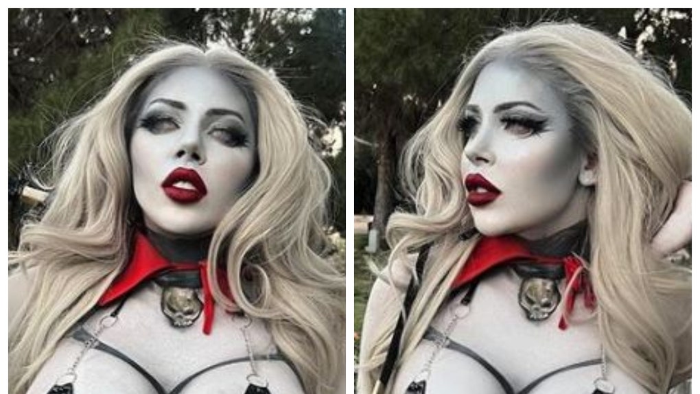 Playboy model Amanda Nicole Martin Lady Death Halloween costume