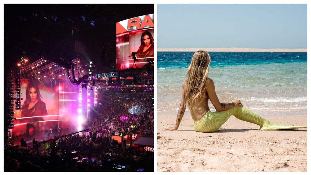 WWE Superstar Maxxine Dupri Plays 'Mermaids' In The Sand At The Beach