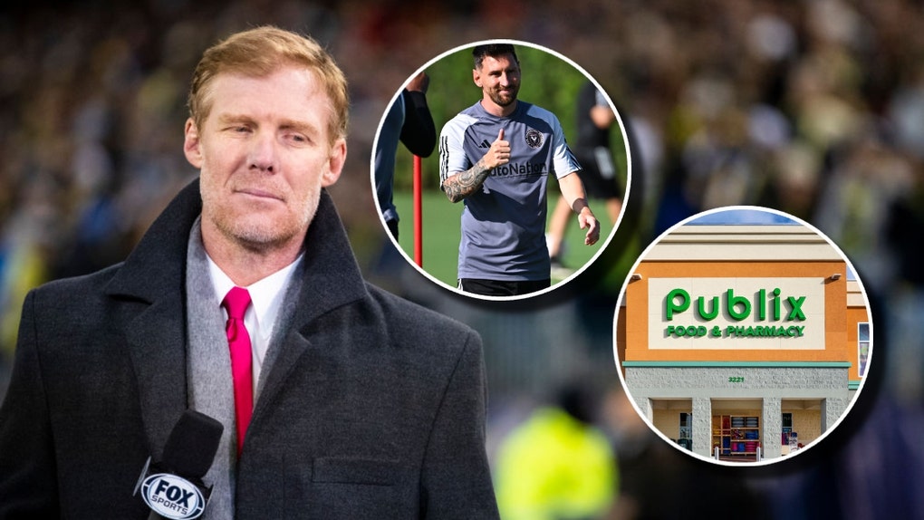 Alexi Lalas Lionel Messi and the outside of a Publix
