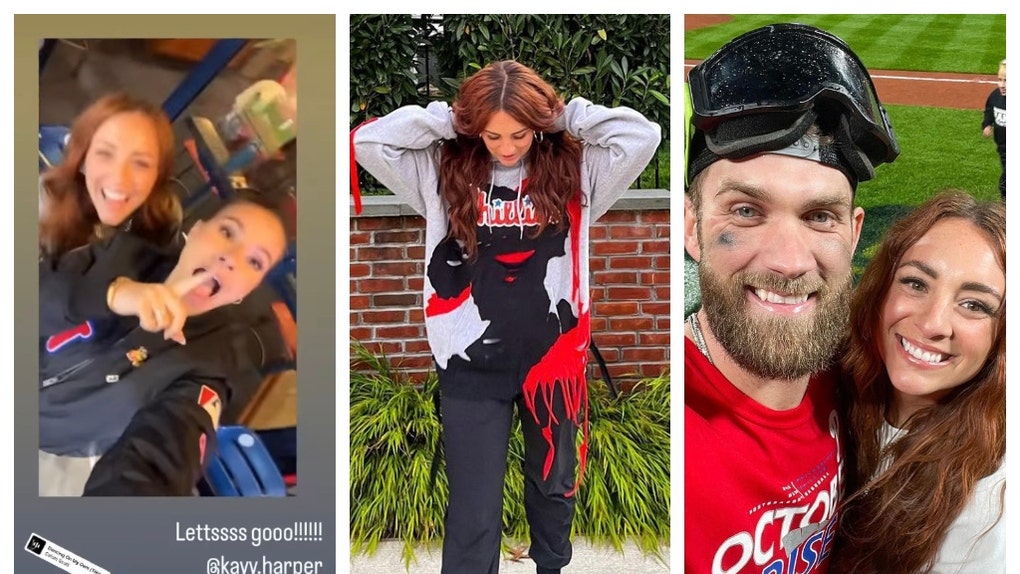 Kayla Harper, Bryce Harper's wife, blacked out after Phillies win.