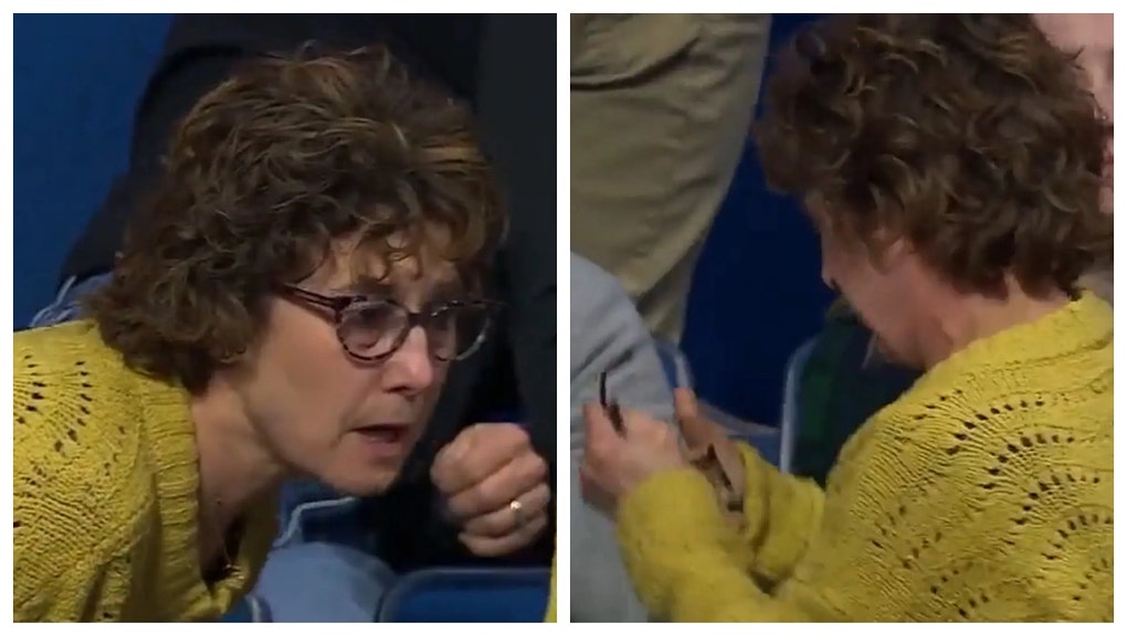 Iowa wrestler Spencer Lee and his mom.