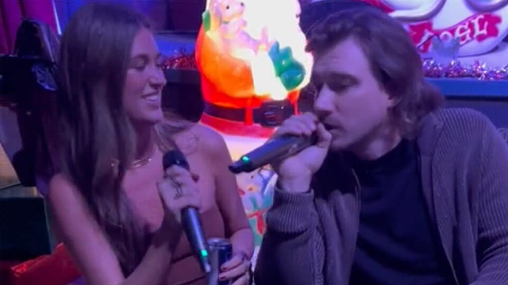 morgan-wallen-lauren-watkins-christmas-party-karaoke