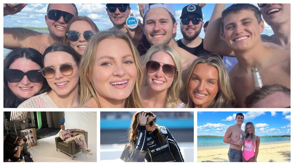 Hailie Deegan in Daytona early as NASCAR star gets married in Bahamas.