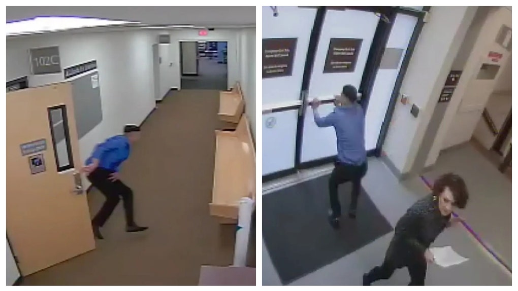 Edi Villalobos makes his escape from an Oregon court room.