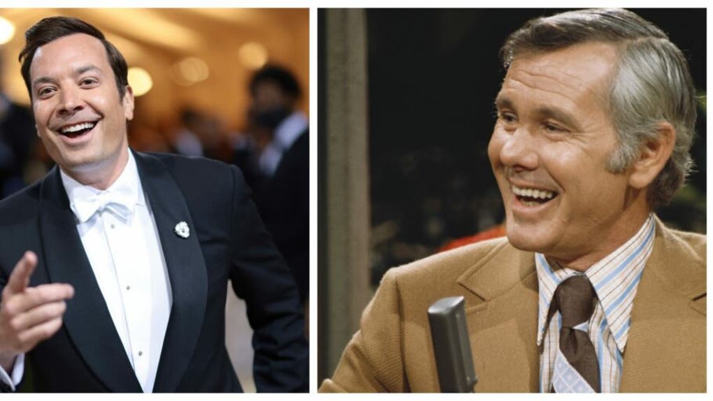 Jimmy Fallon and Johnny Carson