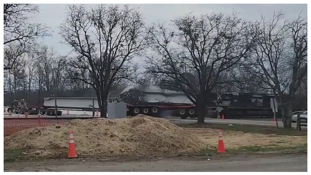 Train crashes into semi-truck in Tennessee.