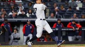 Yankees OF Giancarlo Stanton at-bat vs. the Boston Red Sox at Yankee Stadium.