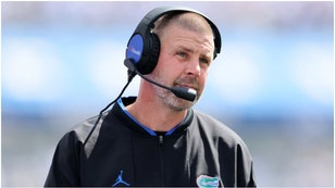 Florida Gators coach Billy Napier doesn't want to hear about losing to Vanderbilt last season. He got chippy with a reporter. Watch the video. (Credit: Getty Images)