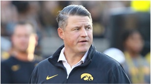 Brian Ferentz's time as the OC of the Iowa Hawkeyes will end once the season is over. The school announced the news Monday afternoon. (Credit: Getty Images)
