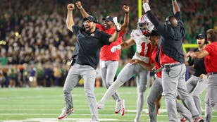 Ohio State won a thriller over Notre Dame in final seconds, then Ryan Day went off on Lou Holtz