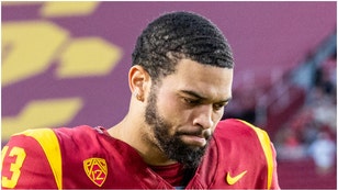 USC QB Caleb Williams doesn't sound interested in sitting out the rest of the season. He discussed his future plans. (Credit: Getty Images)