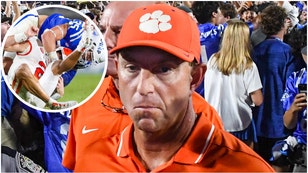 Clemson coach Dabo Swinney might not want to look at X for a very long time. He was roasted after losing to Duke. See the best reactions. (Credit: USA Today Sports Network and Getty Images)