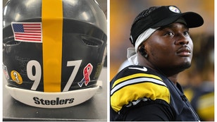 The Pittsburgh Steelers will wear a helmet decal for Dwayne Haskins. (Credit: https://twitter.com/SteelersPRBurt/status/1568230332159389697 Getty)