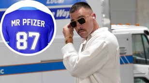 Pfizer Embraces Travis Kelce's 'Mr. Pfizer' Nickname With New Billboard