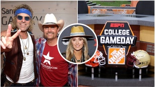 The new theme song for College GameDay is out. Listen to "Comin' to Your City" from Darius Rucker, Lainey Wilson and The Cadillac Three. (Credit: Getty Images)