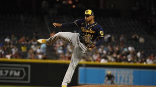 Milwaukee Brewers righty Freddy Peralta delivers a pitch vs. the Arizona Diamondbacks at Chase Field in Phoenix.
