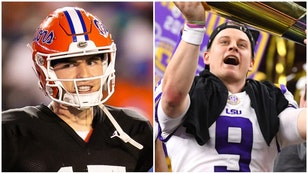 Graham Mertz compared to Joe Burrow in resurfaced comment. (Credit: Doug Engle/Gainesville Sun - USA TODAY NETWORK and Getty Images)