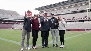 Mike Elko was introduced as the new head coach at Texas A&M on Monday, when it could've easily been Mark Stoops Courtesy of Texas A&M Athletics