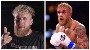 Boxer and social media star Jake Paul reaches deal with the PFL. (Credit: Getty Images and Twitter Video Screenshot/https://twitter.com/PFLMMA/status/1610988359668621313)