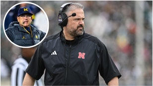Nebraska coach Matt Rhule took a not-so-subtle shot at the Michigan Wolverines and the program's cheating allegations. (Credit: Getty Images)