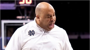 Notre Dame basketball coach Micah Shrewsberry was absolutely livid after his team got blown out by Citadel. Watch his rant. (Credit: Getty Images)