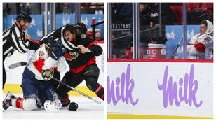 FLORIDA PANTHERS OTTAWA SENATORS NHL HOCKEY FIGHT