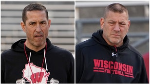 Big Ten coaches baffled by Luke Fickell hiring Phil Longo. (Credit: USA Today Sports Network compilation)