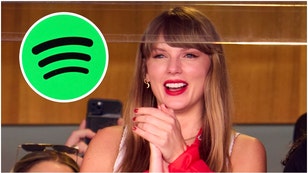 Spotify made Taylor Swift the lead of its Tailgate Party playlist by putting "You Belong With Me (Taylor's Version)" as the lead song. (Credit: Getty Images)