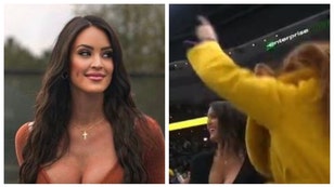 Tennis Influencer Rachel Stuhlmann's Revealing Top Gets Some Camera Time During A Blues Game