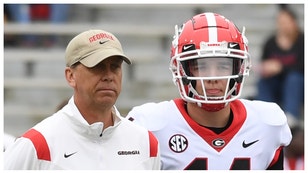 Georgia Bulldogs OC Todd Monken drawing NFL interest. (Credit: Getty Images)