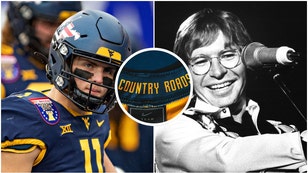 West Virginia unveiled a look at the 2023 "Country Roads" uniforms. When will the Mountaineers wear them? See pictures of the uniforms. (Credit: Getty Images and West Virginia Football)